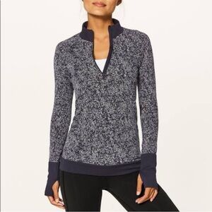 Lululemon Rest Less Pullover SIZE 10  Black Half Zip READ